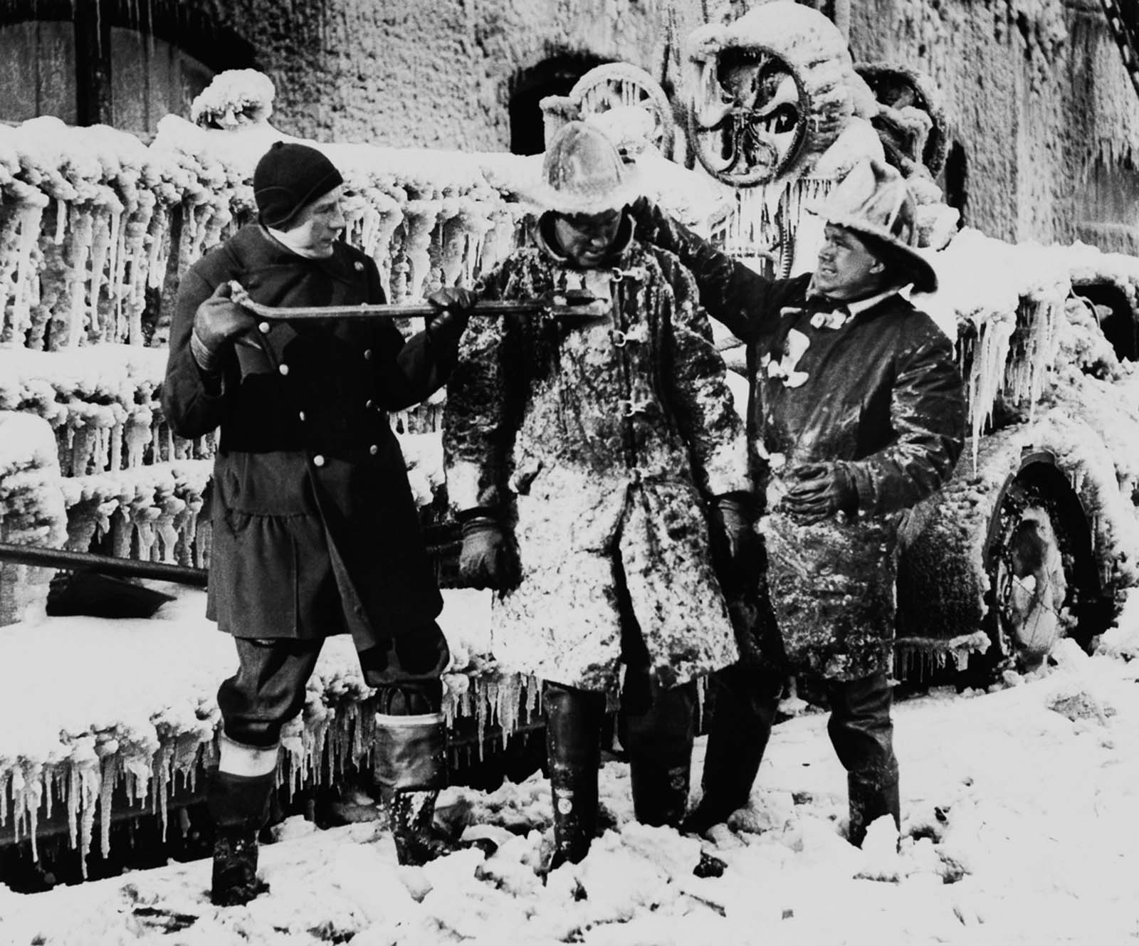 firefighters winter historical photos