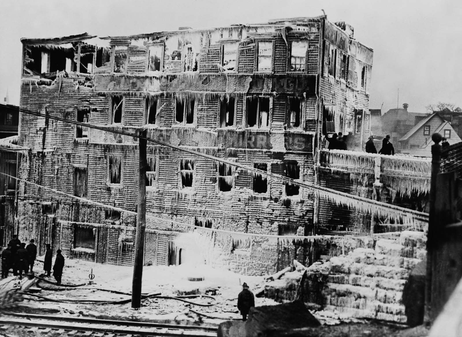 firefighters winter historical photos
