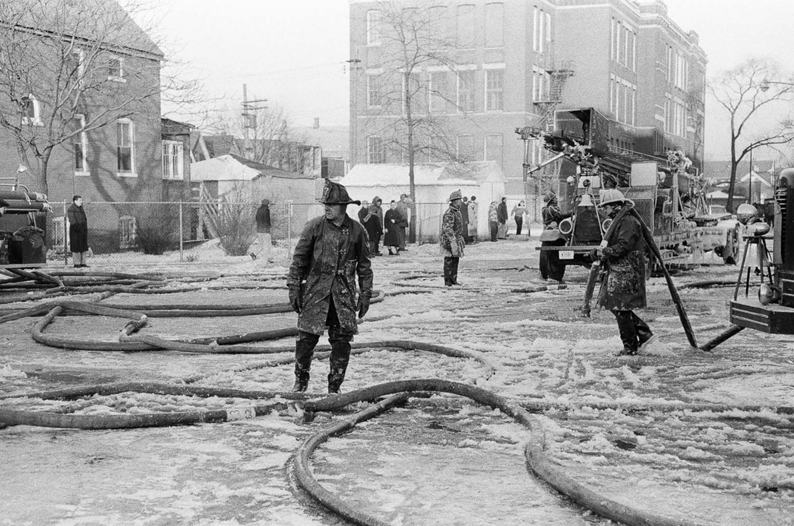 firefighters winter historical photos
