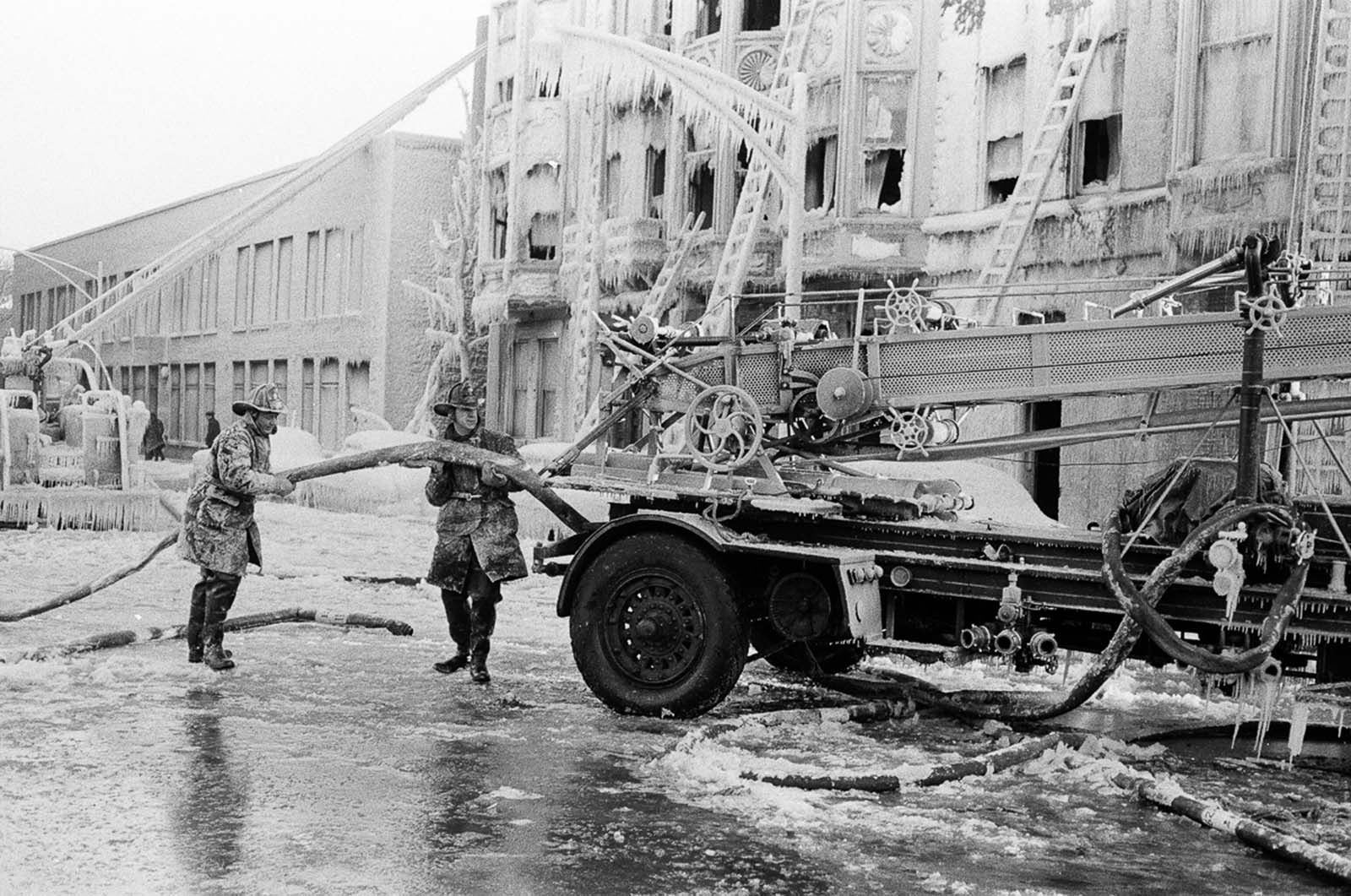 firefighters winter historical photos