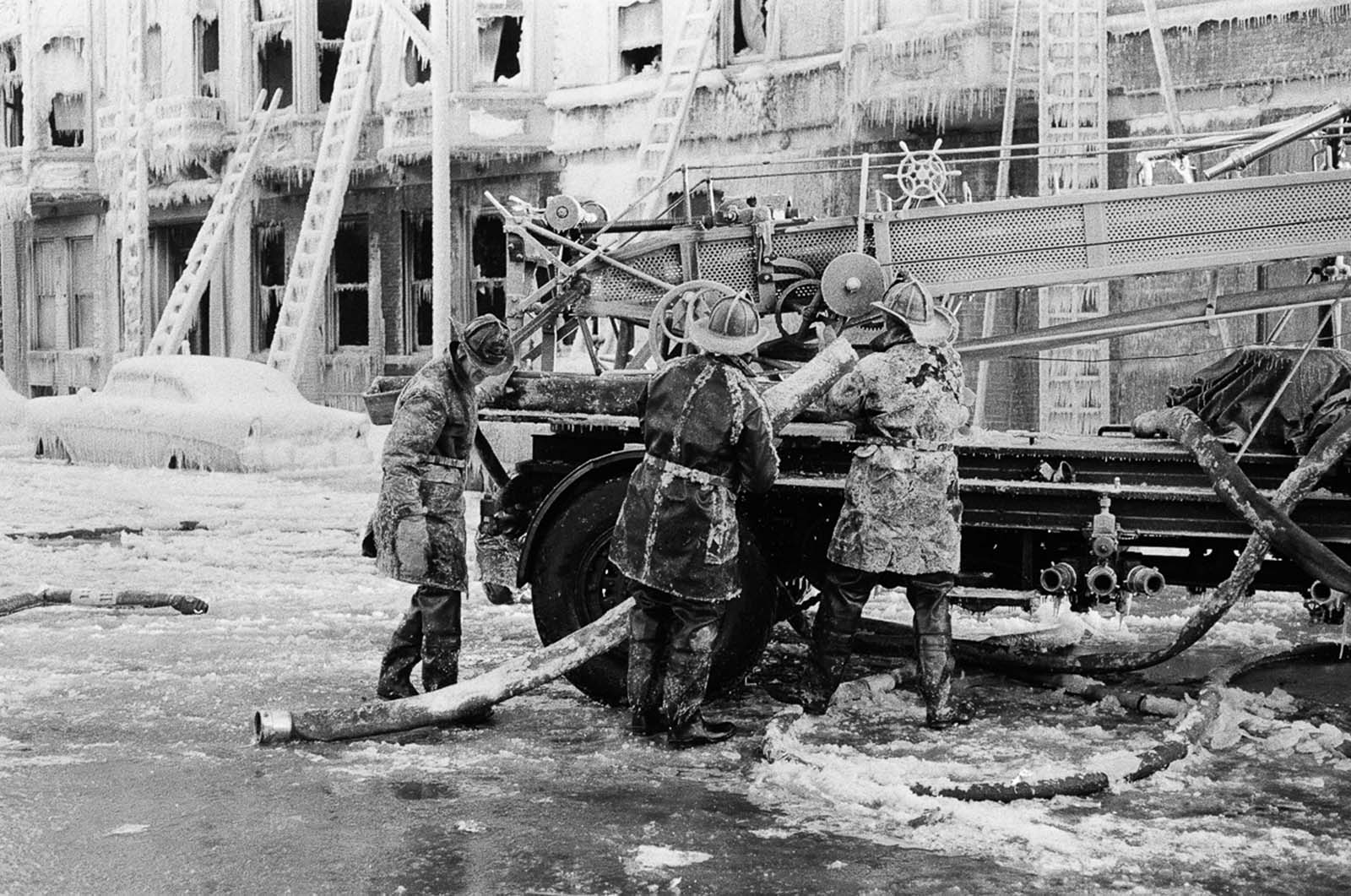 firefighters winter historical photos