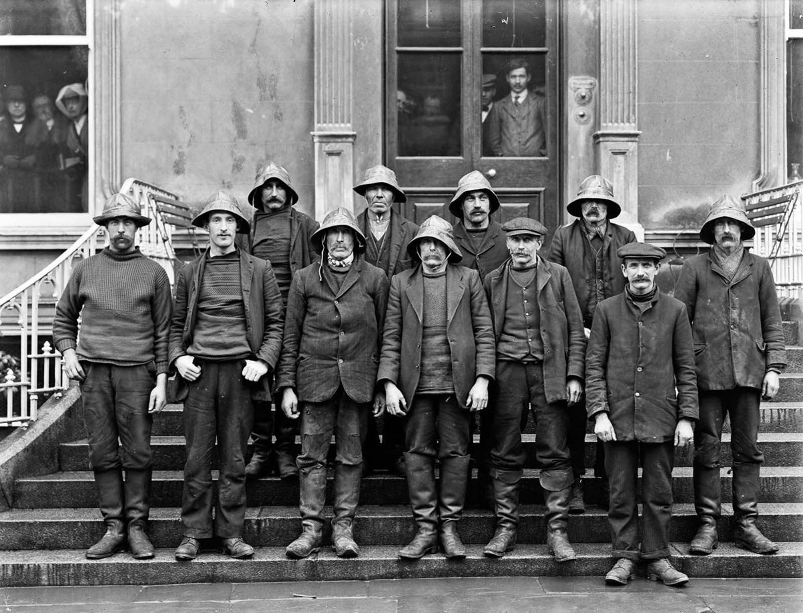 Lifeboat men. 1914.