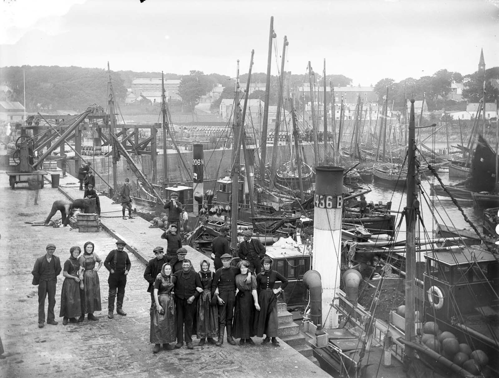 Fisher folk of Ardglass, County Down. 1910.