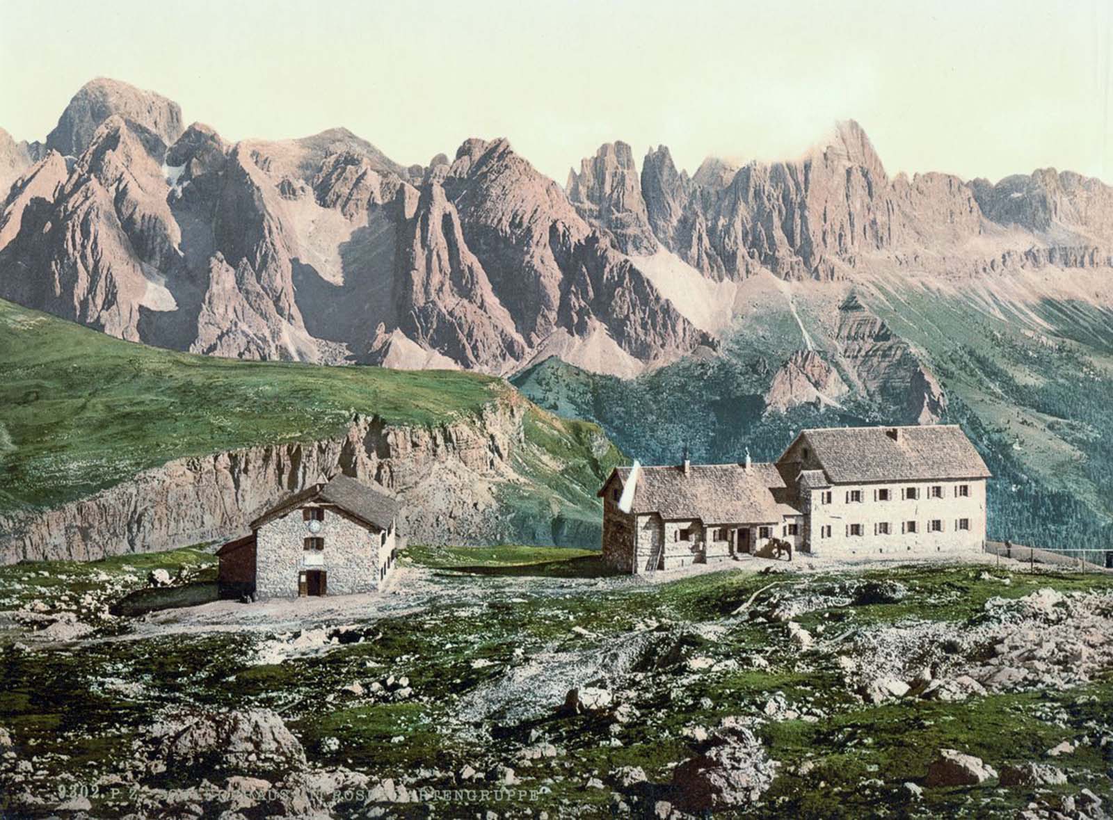 Schlernhaus and Rosengarten Group.