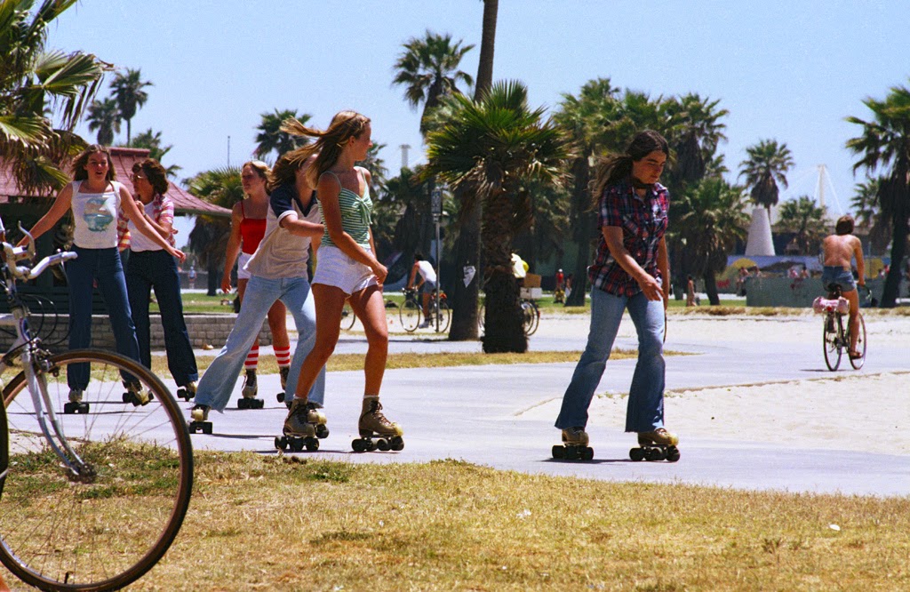 Roller Skaters at Venice Beach 1970s