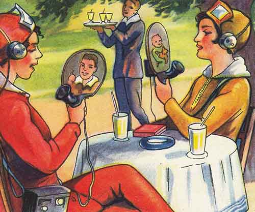 The futuristic world as envisioned by Echte Wagner advertising cards, The futuristic world as envisioned by Echte Wagner advertising cards, 1930