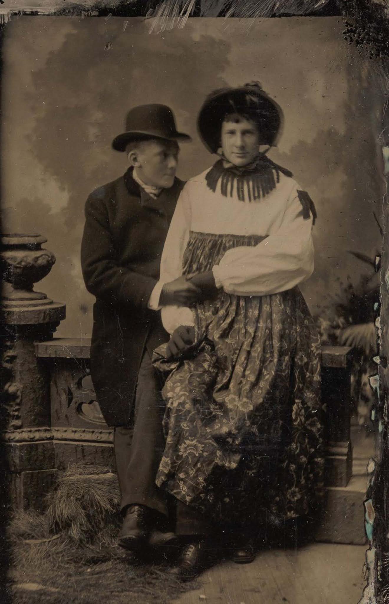 victorian men intimate embracing