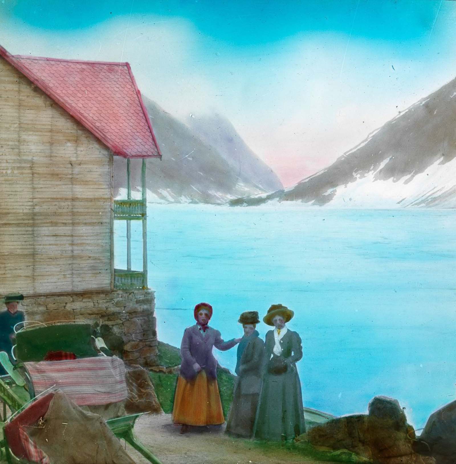 norway old color photos lantern slides