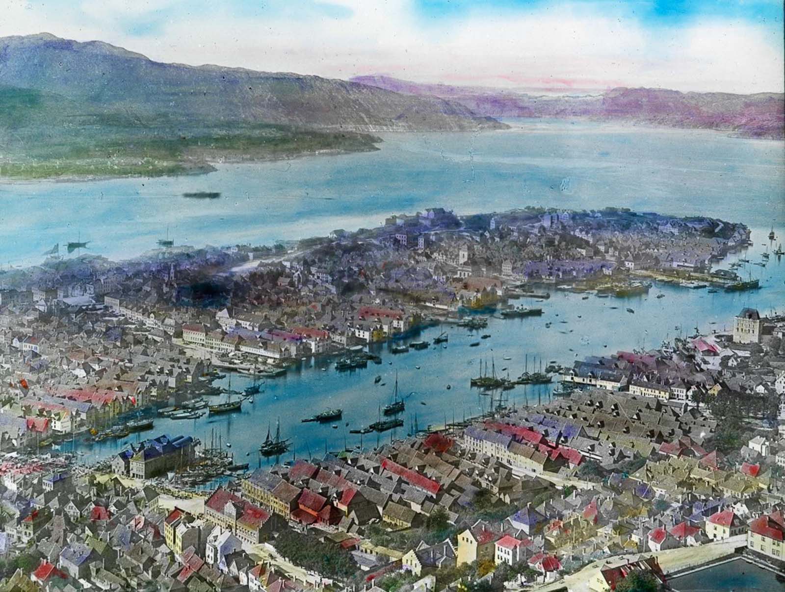 norway old color photos lantern slides