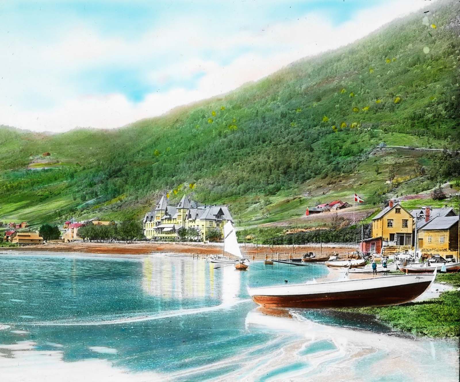 norway old color photos lantern slides