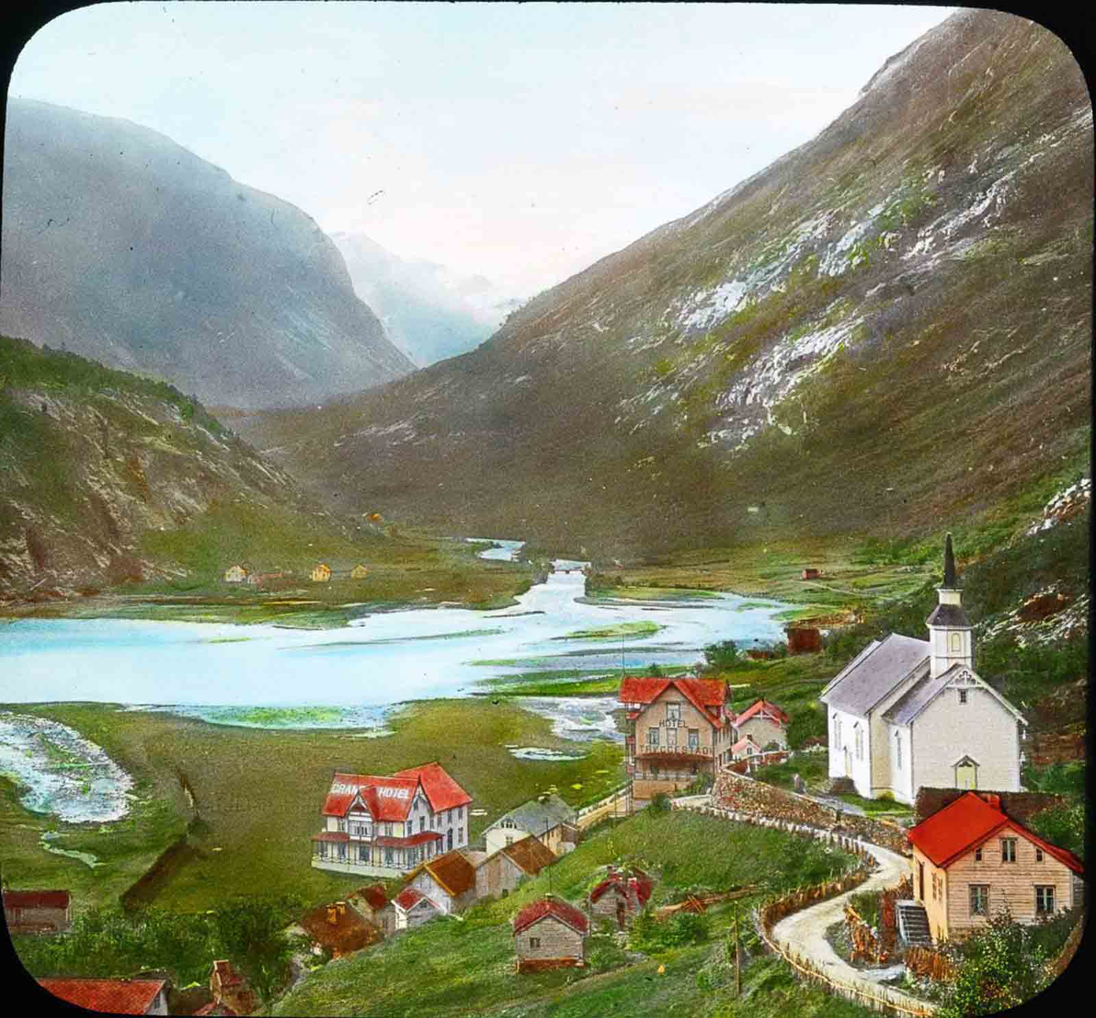 norway old color photos lantern slides