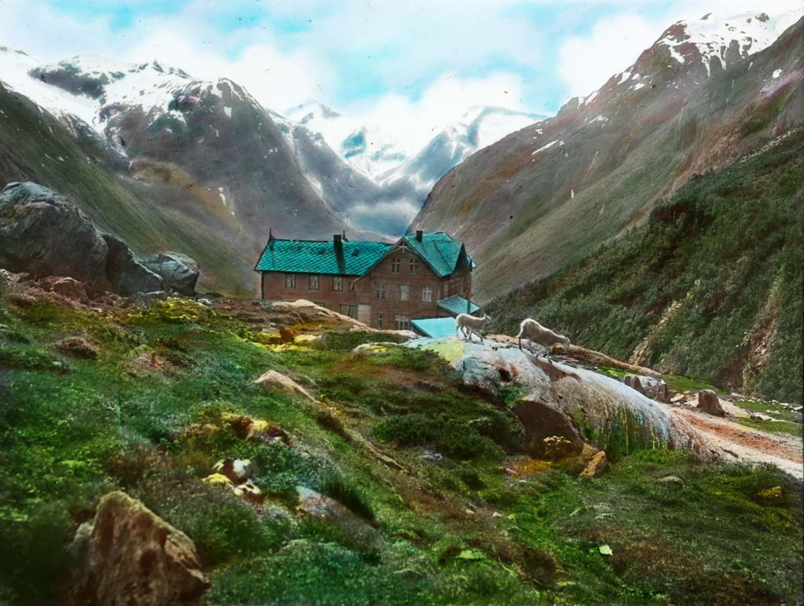 norway old color photos lantern slides