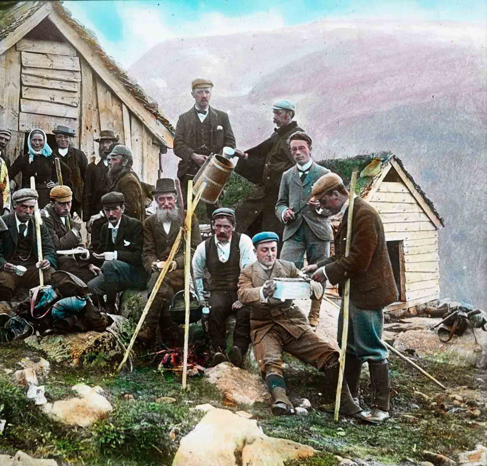 norway old color photos lantern slides