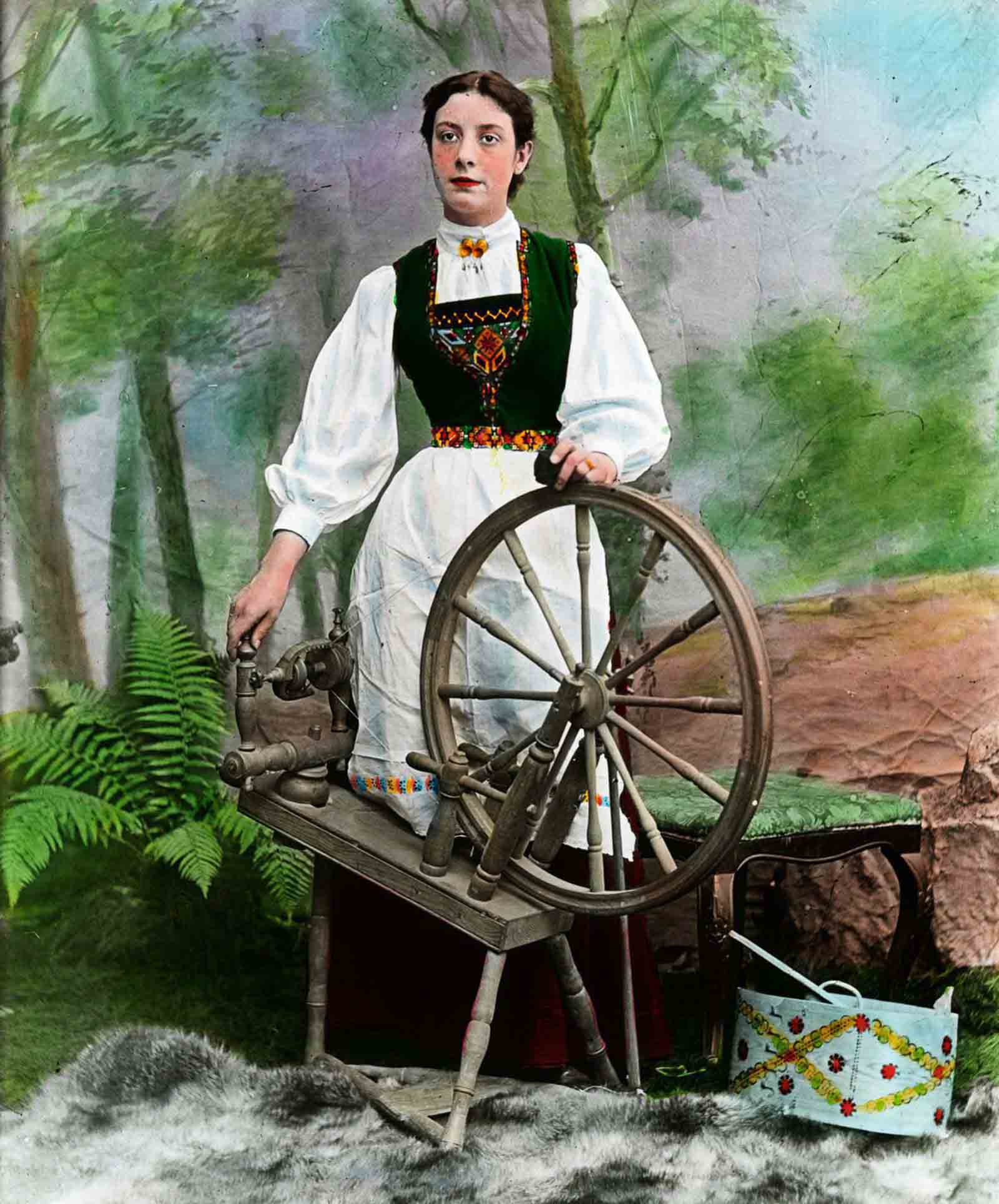 norway old color photos lantern slides