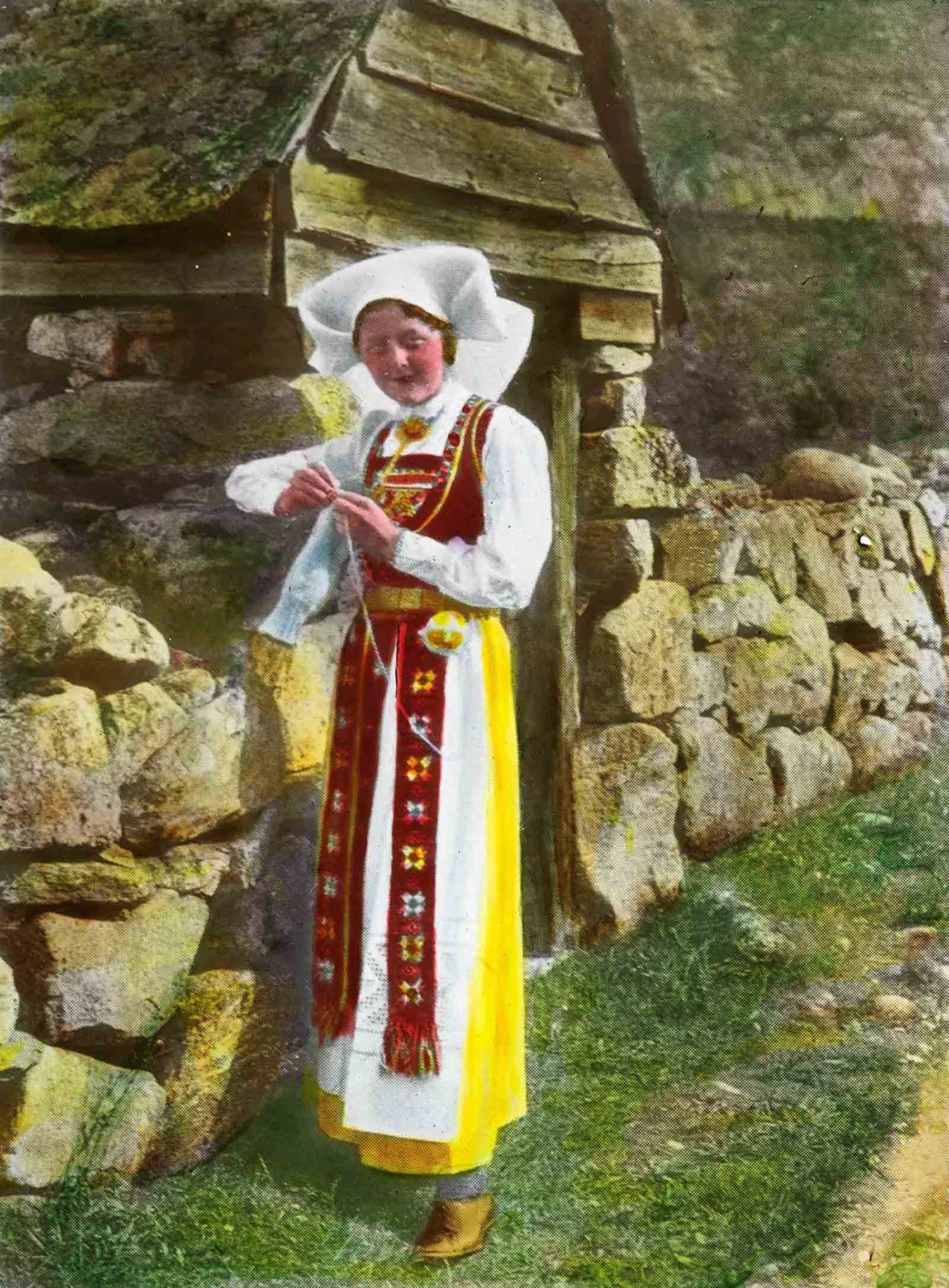 norway old color photos lantern slides