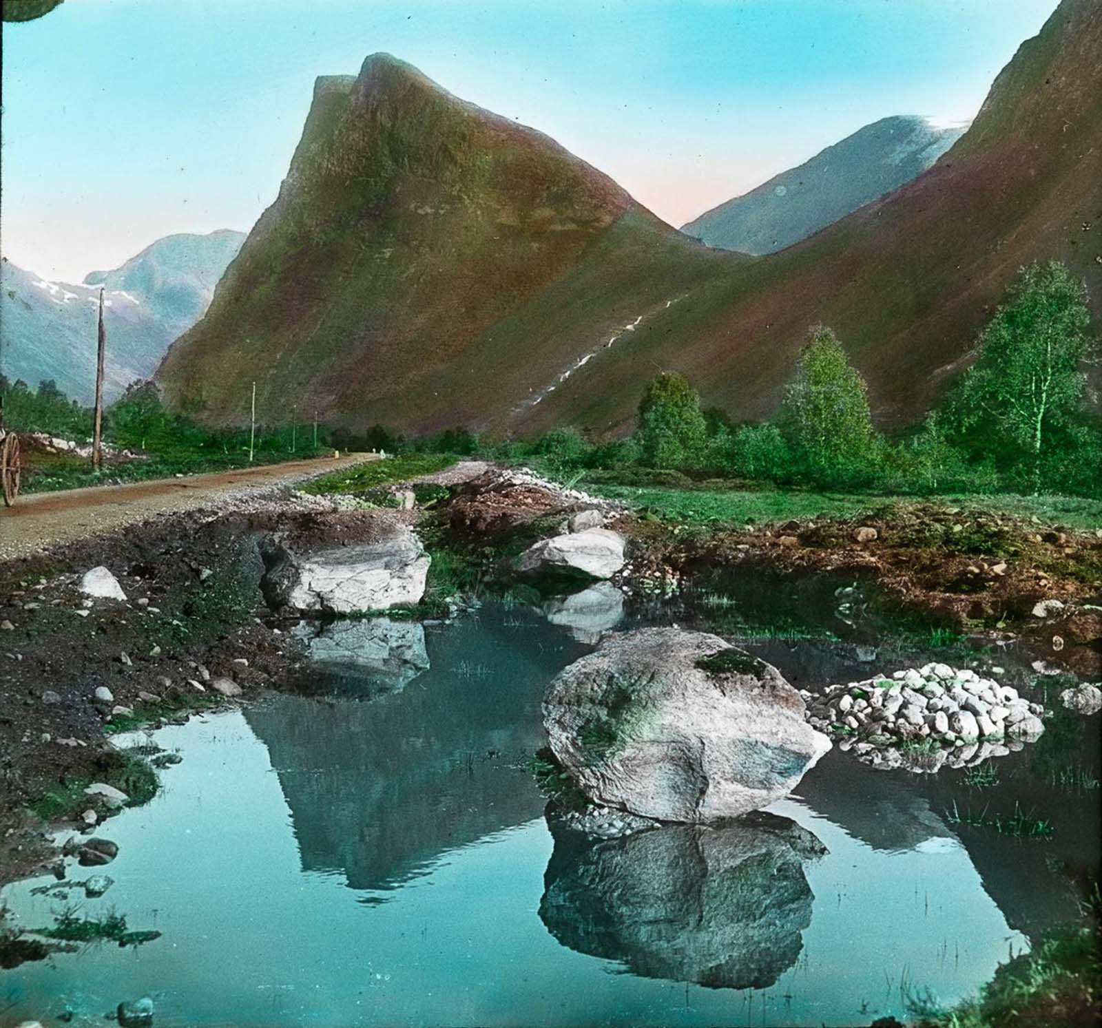 norway old color photos lantern slides