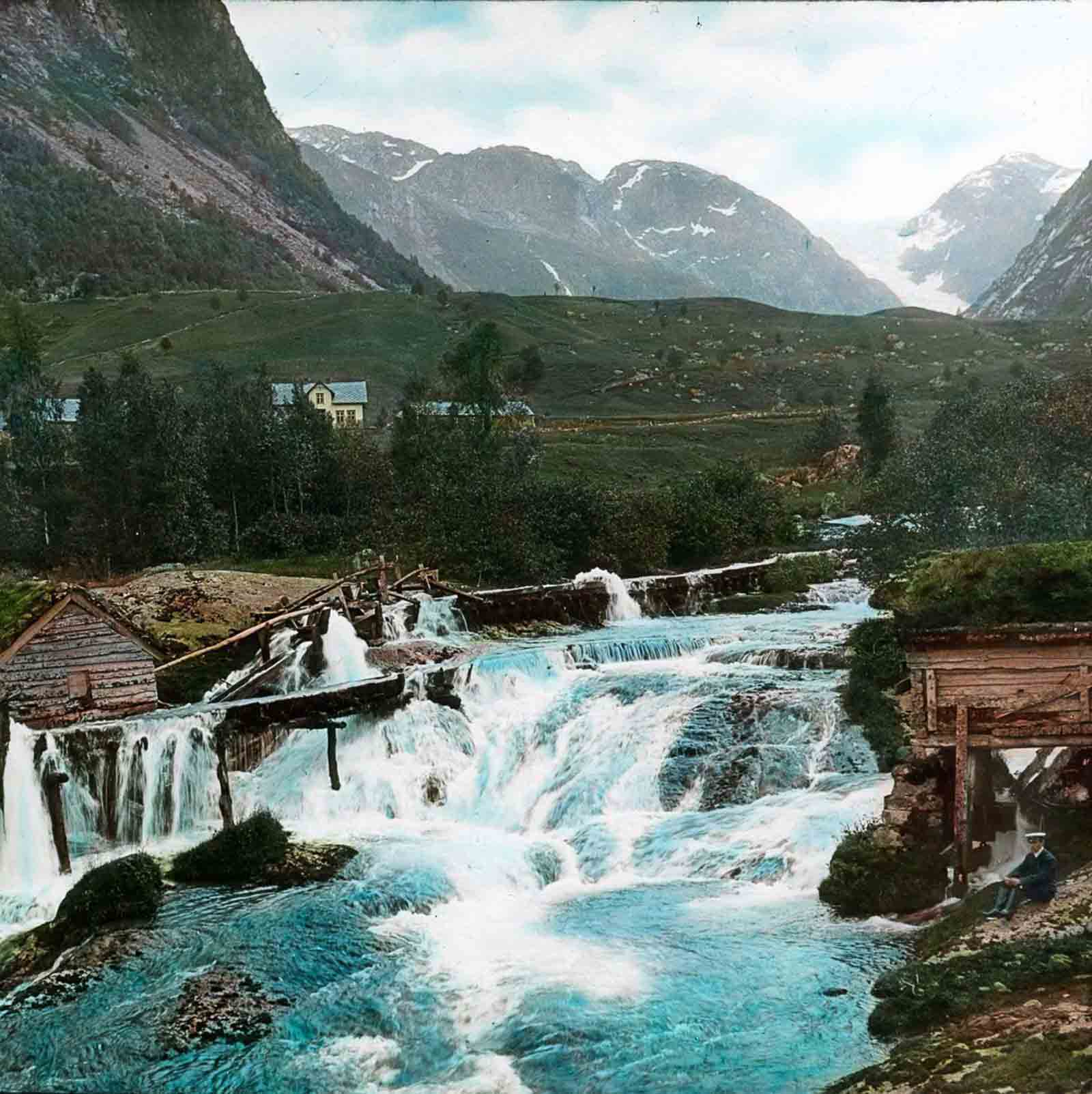 norway old color photos lantern slides