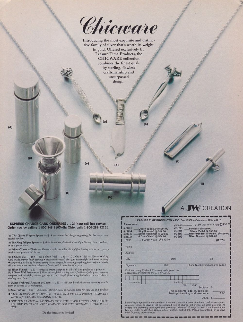 cocaine paraphernalia ads 1970s