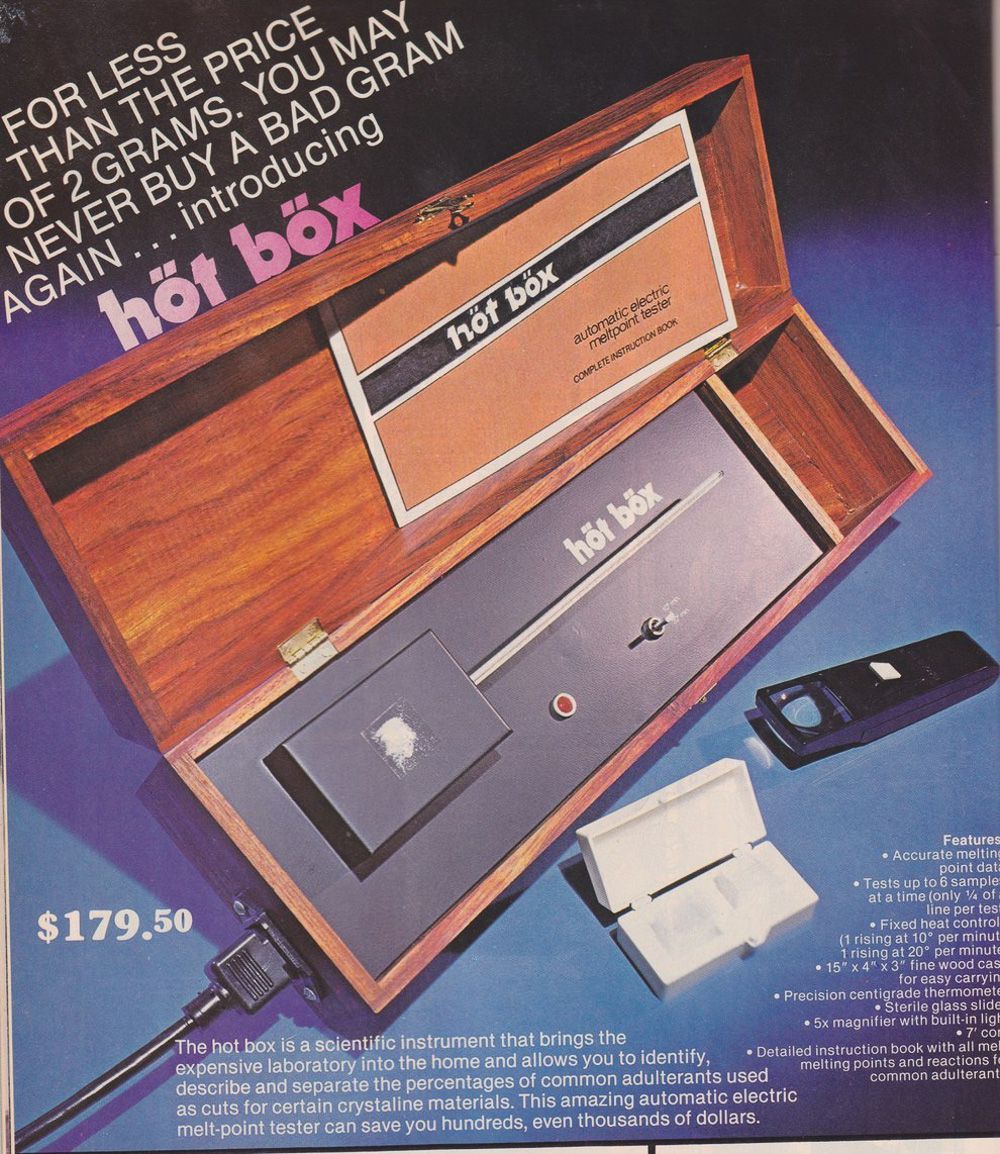 cocaine paraphernalia ads 1970s