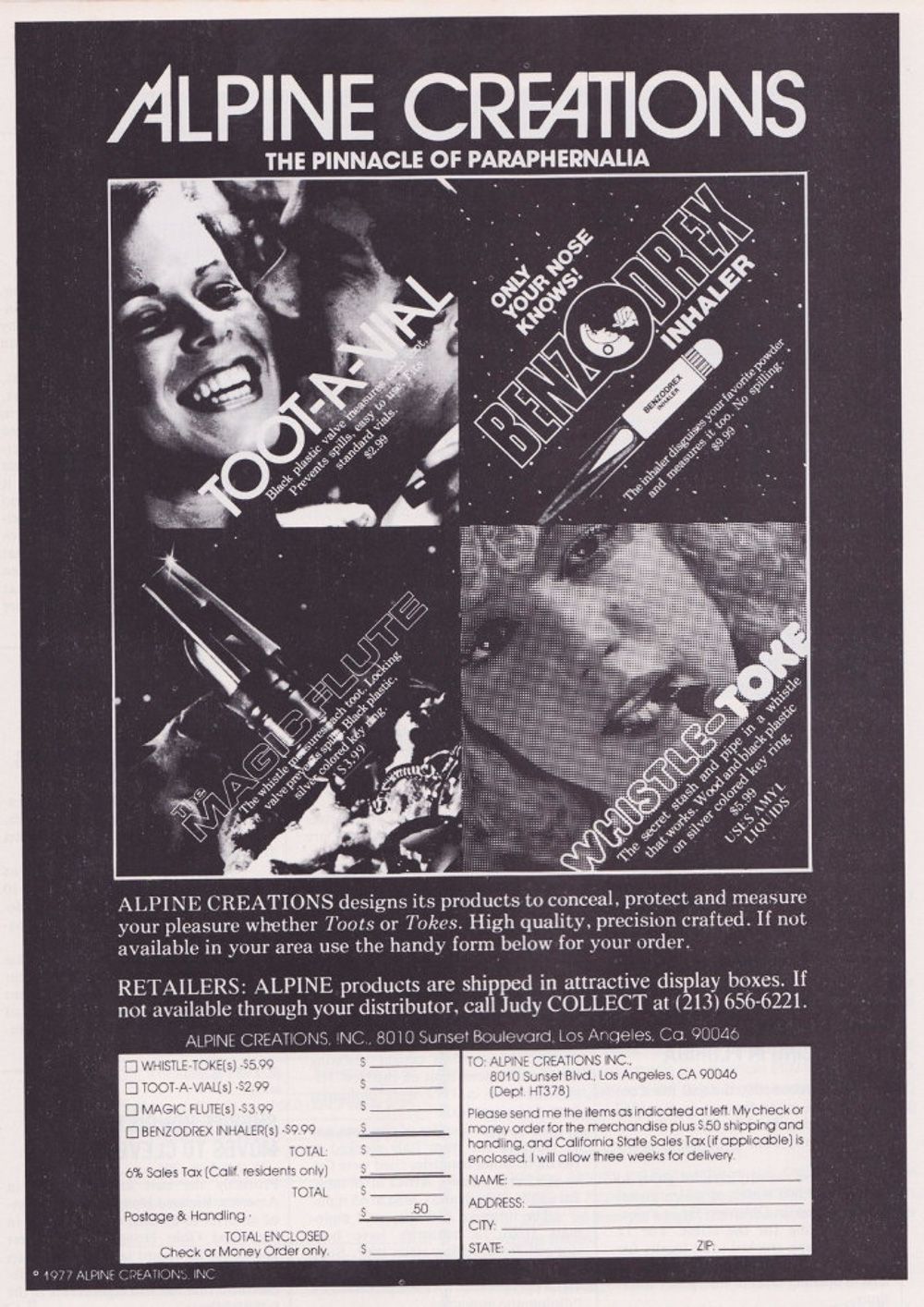 cocaine paraphernalia ads 1970s