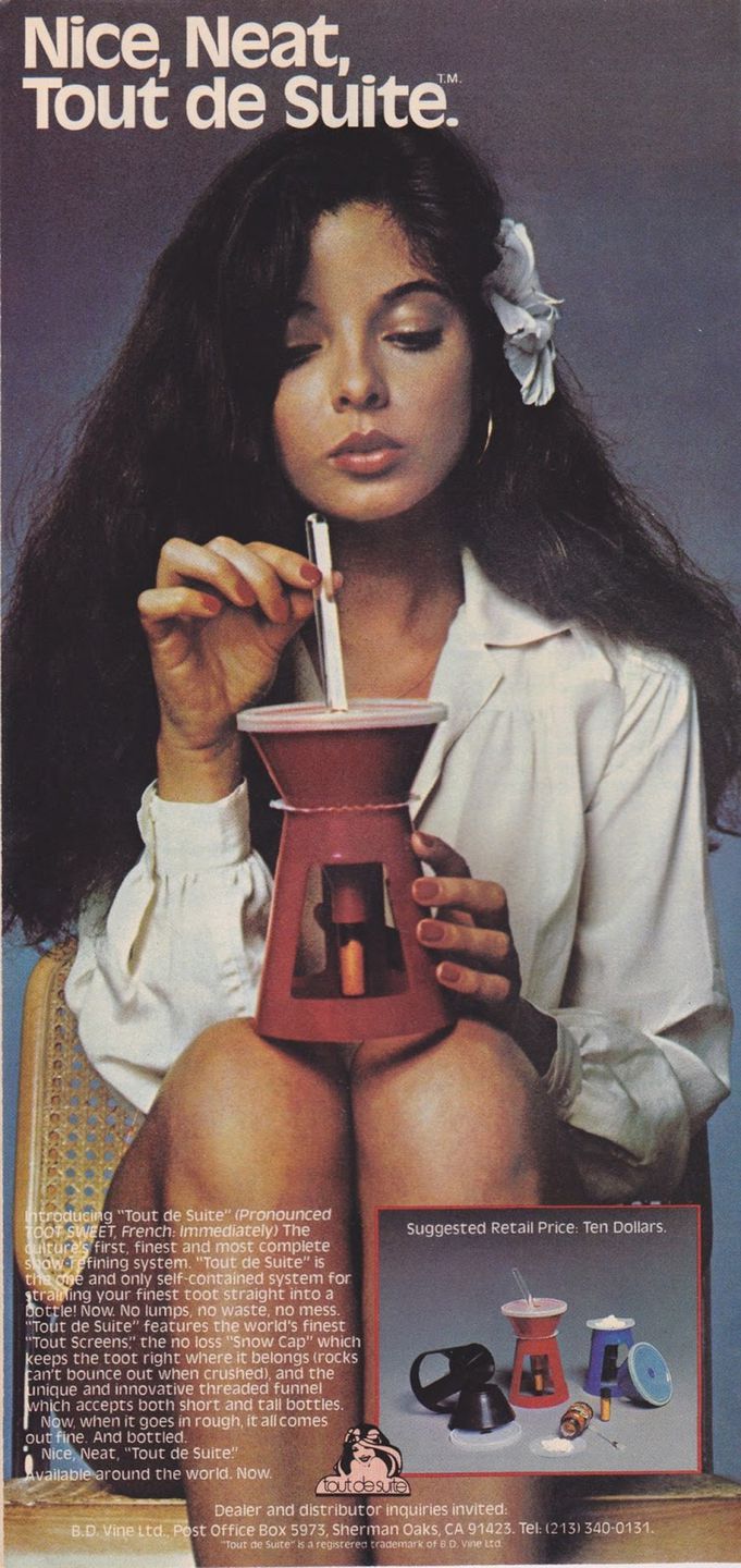 cocaine paraphernalia ads 1970s