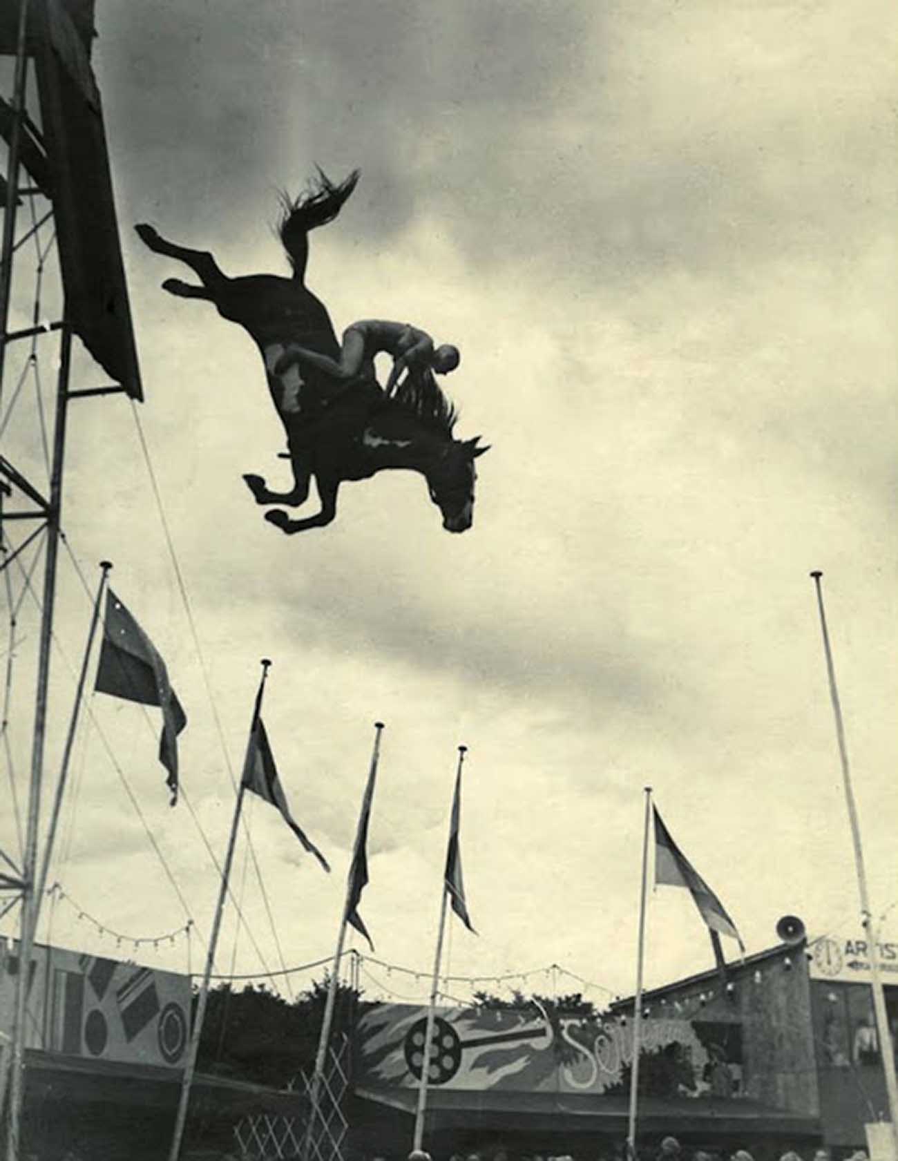 diving horse vintage photos