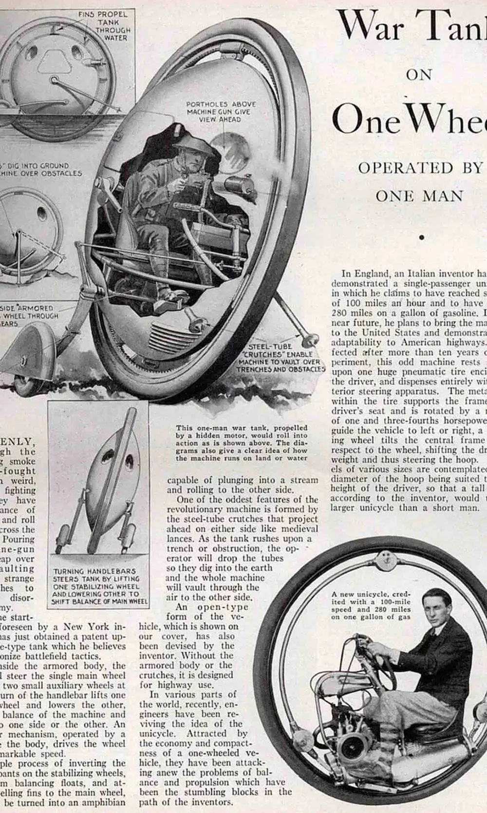 monowheel historical photos