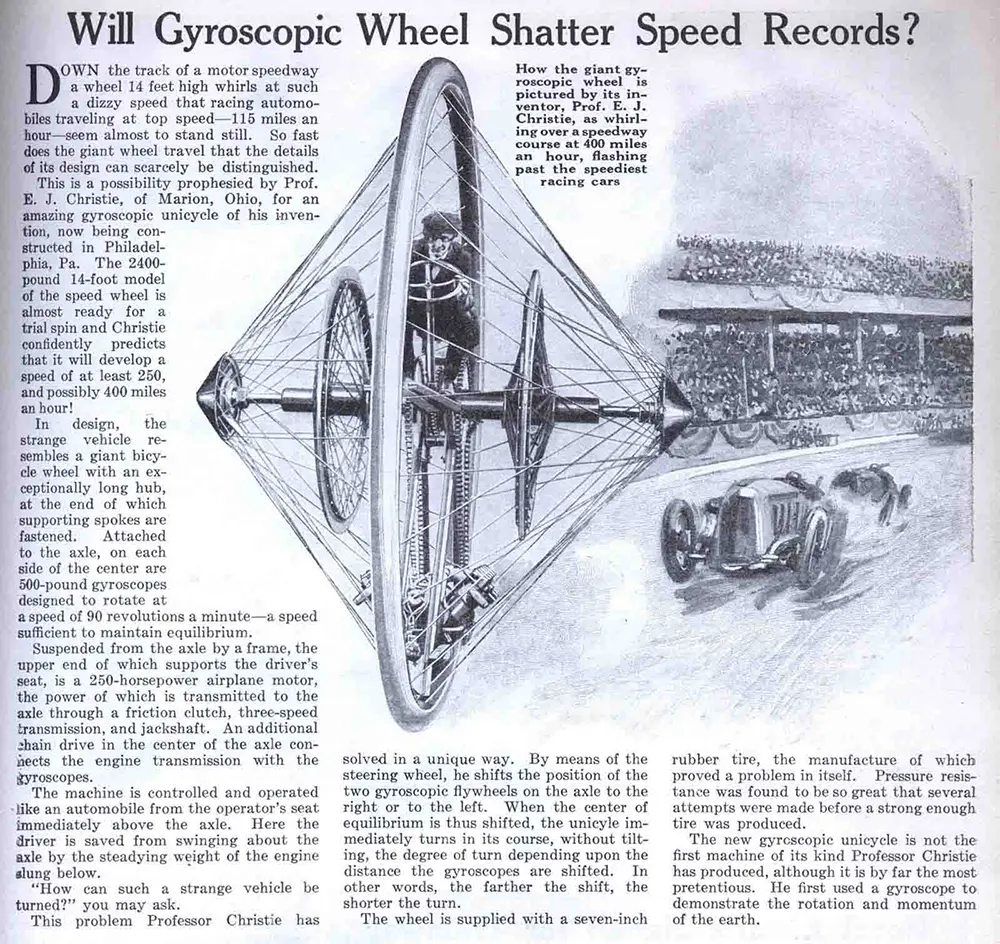 monowheel historical photos