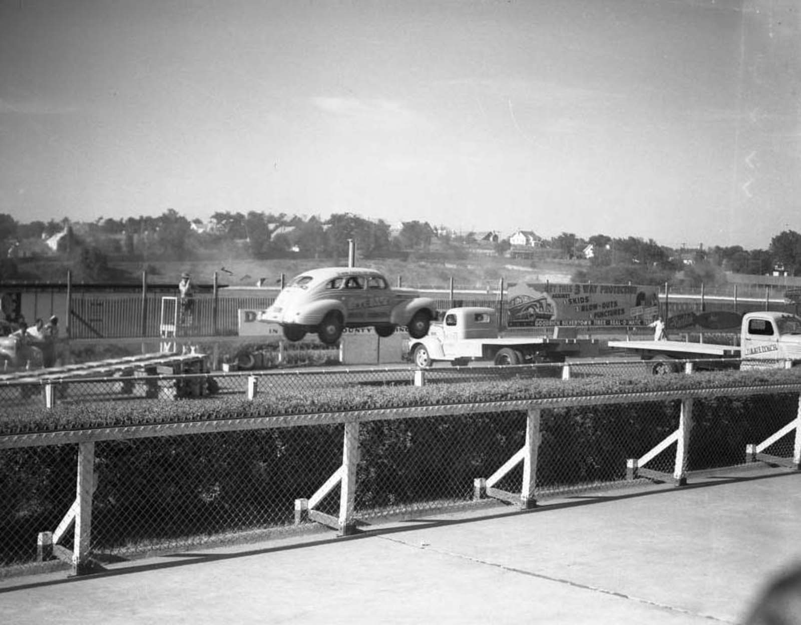 vintage photos stuntmen crashing cars