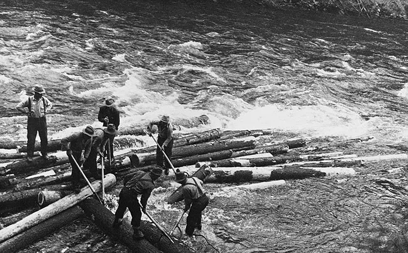 lumberjacks vintage photographs