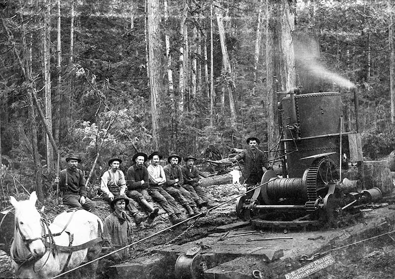 lumberjacks vintage photographs
