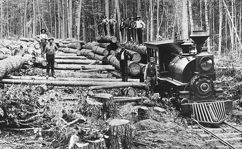 lumberjacks vintage photographs