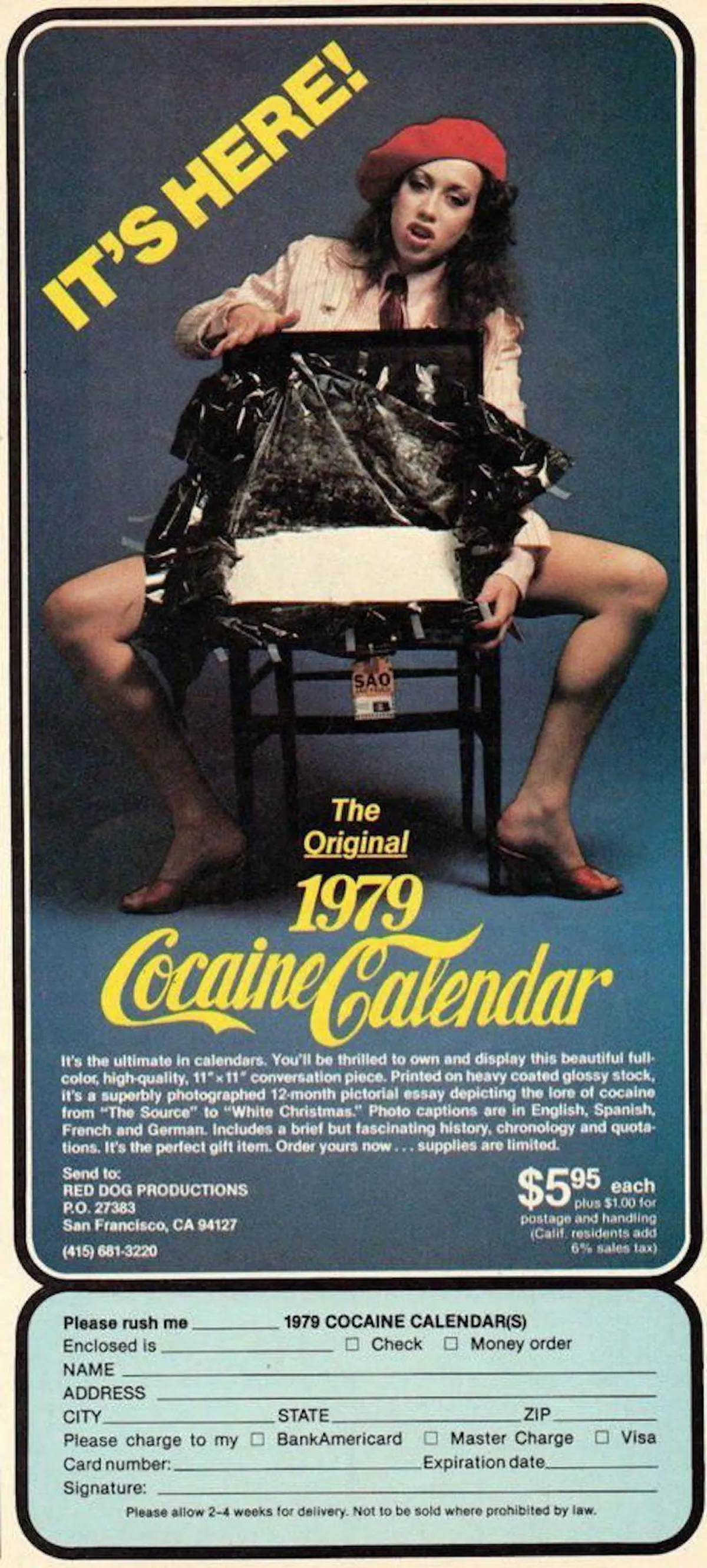 the 1979 cocaine calendar