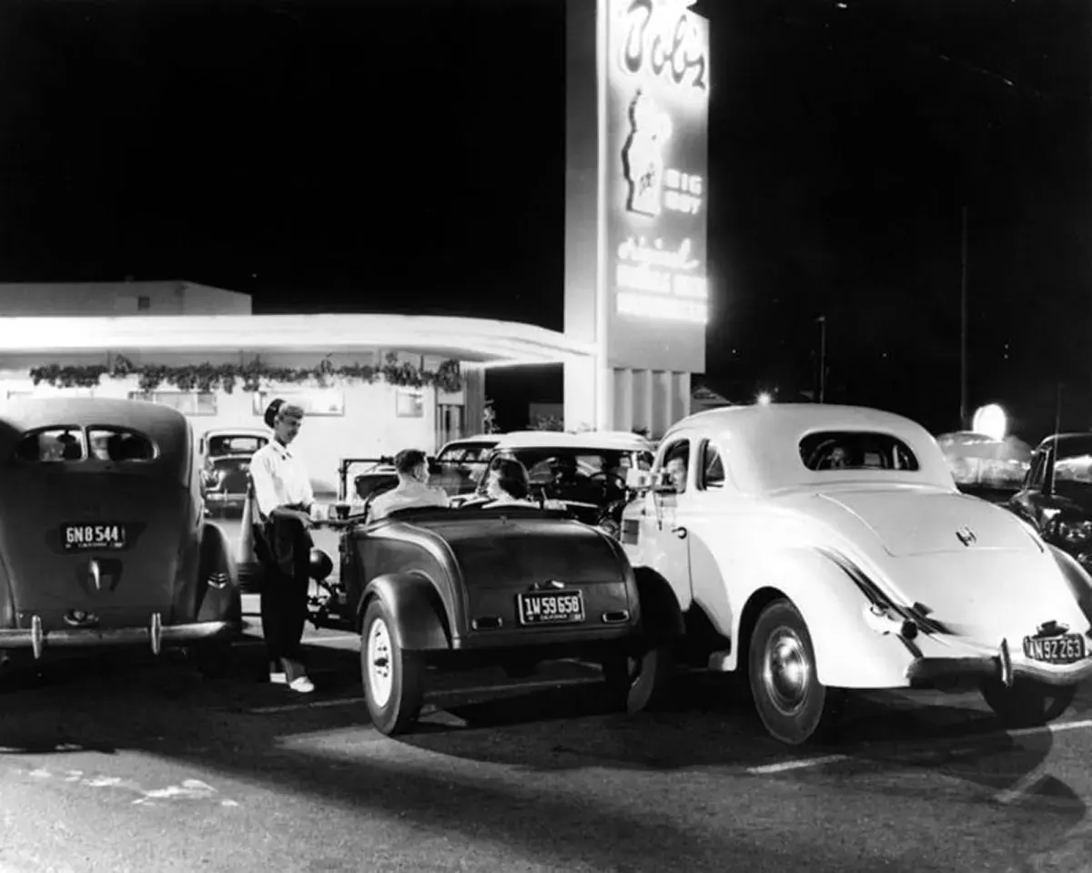 drive-in restaurants vintage photos