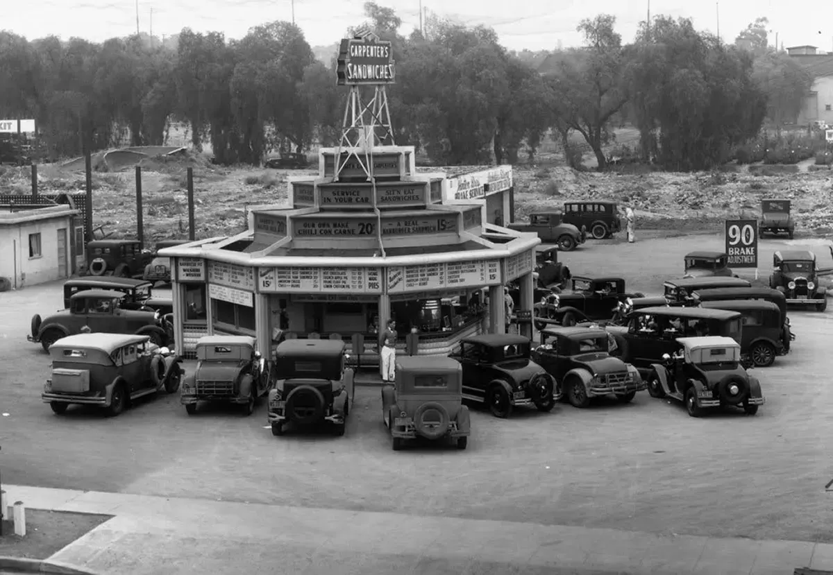 drive-in restaurants vintage photos