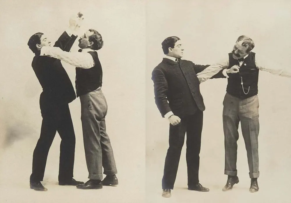 victorian self defense maneuvers vintage photos