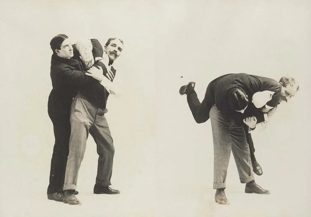 victorian self defense maneuvers vintage photos