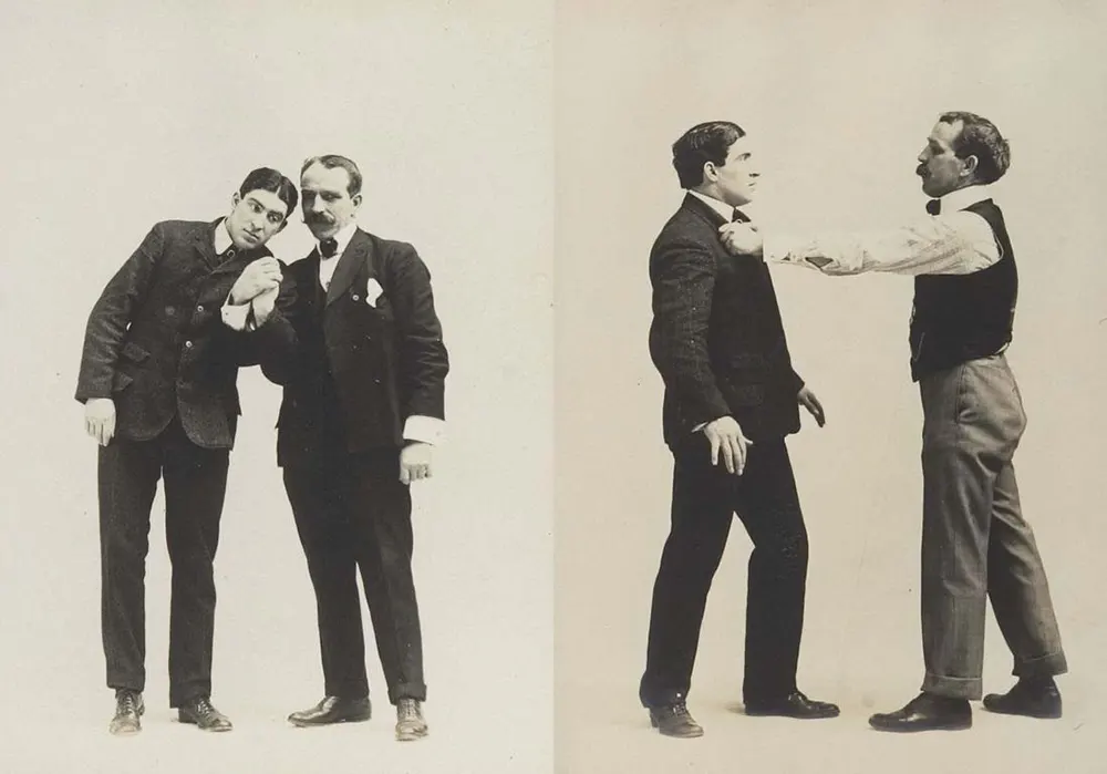 victorian self defense maneuvers vintage photos