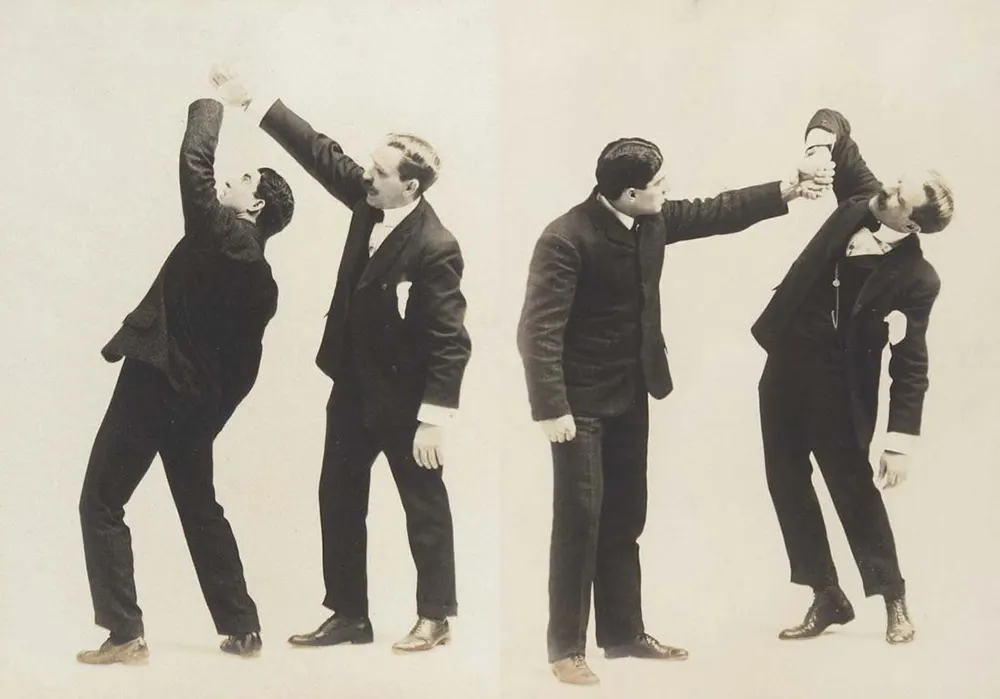 victorian self defense maneuvers vintage photos