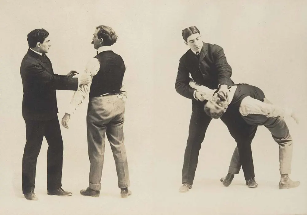 victorian self defense maneuvers vintage photos