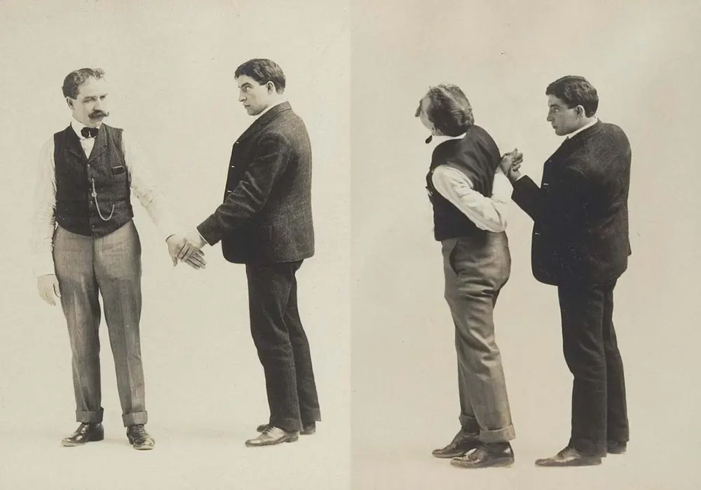 victorian self defense maneuvers vintage photos