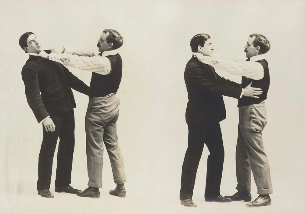 victorian self defense maneuvers vintage photos