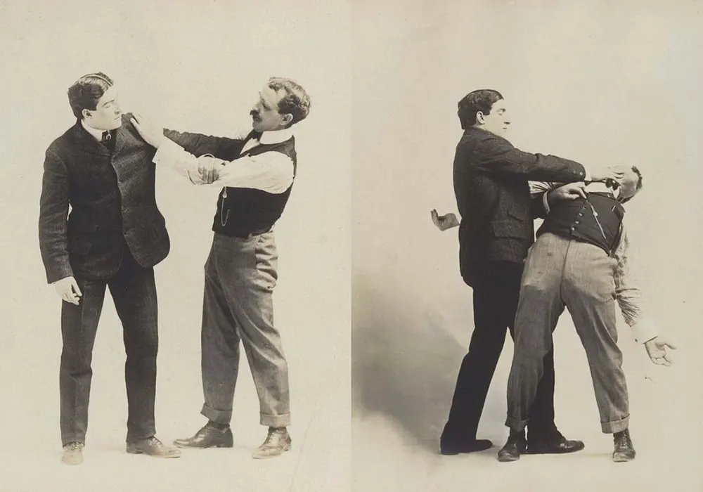 victorian self defense maneuvers vintage photos