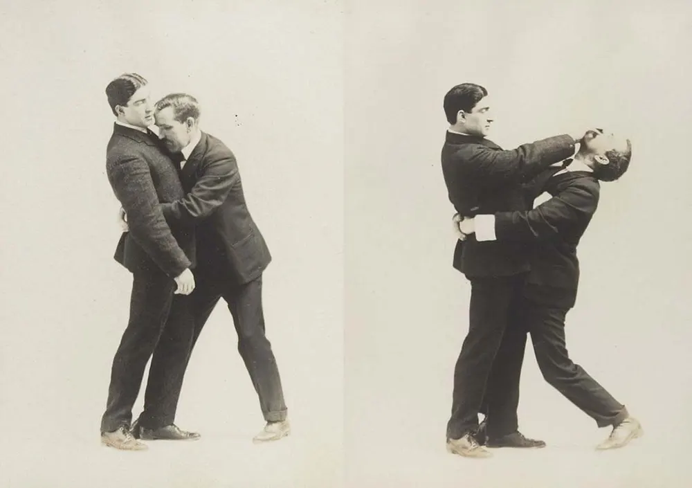 victorian self defense maneuvers vintage photos