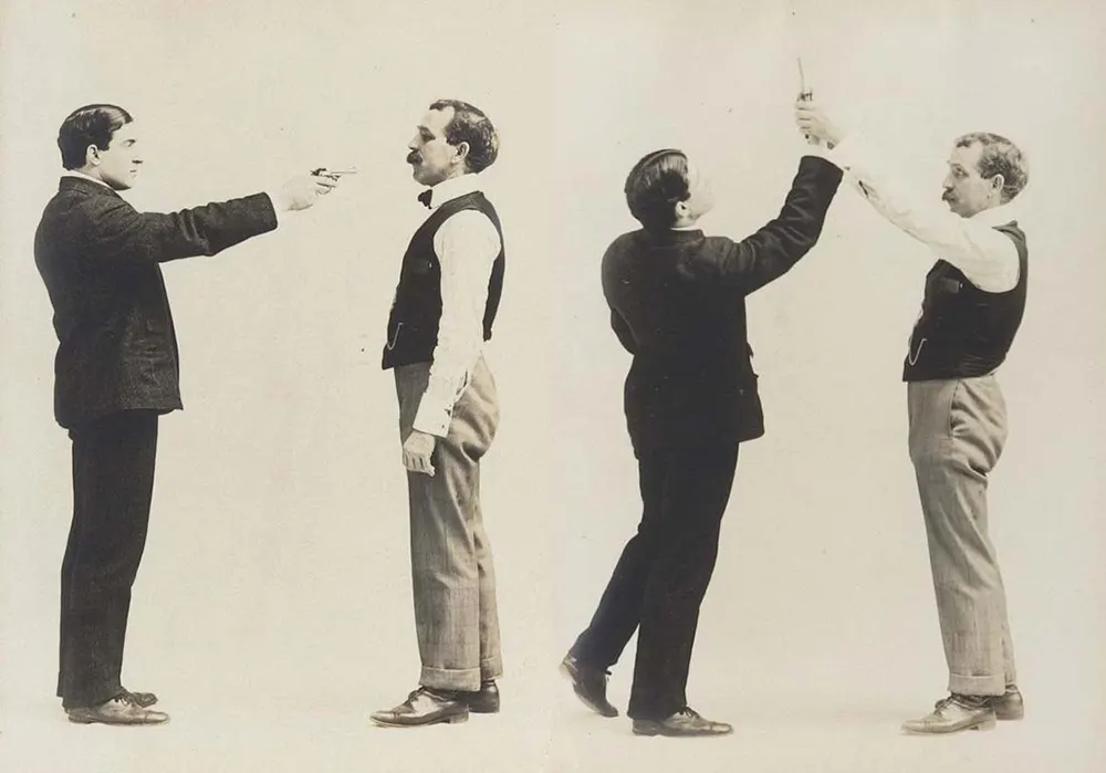 victorian self defense maneuvers vintage photos