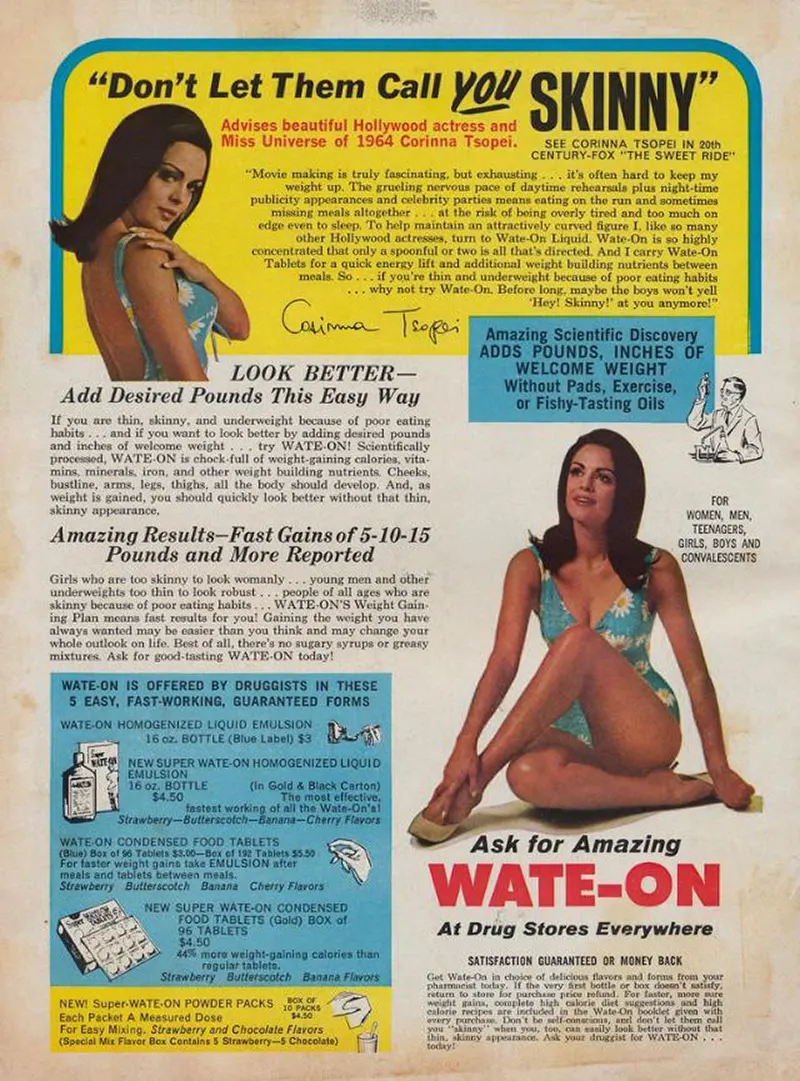 weight gain vintage ads