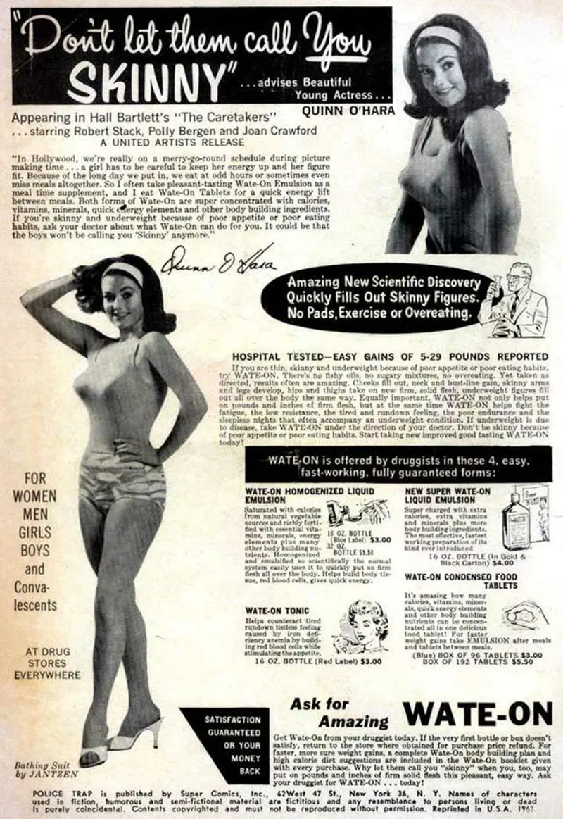 weight gain vintage ads