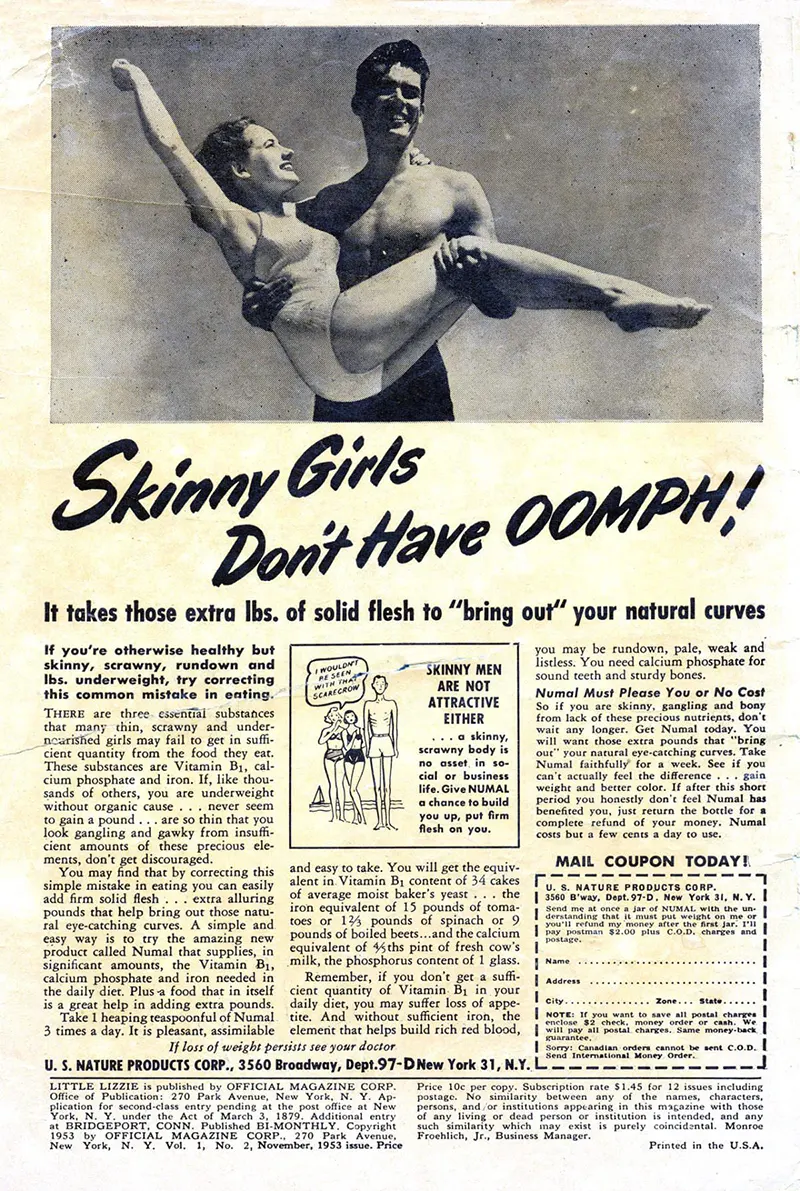 weight gain vintage ads