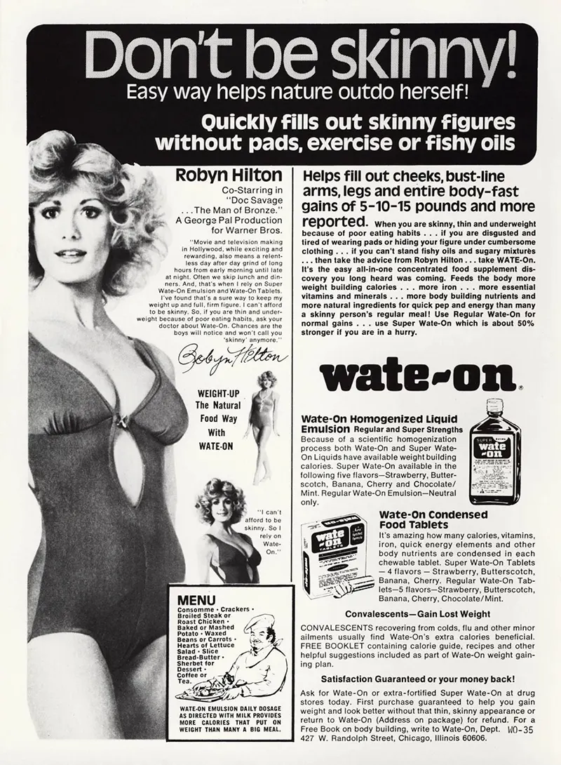 weight gain vintage ads