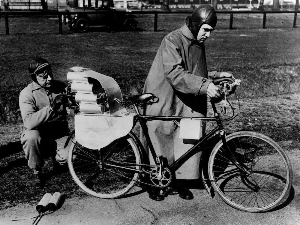 vintage Rocket Powered Bicycle